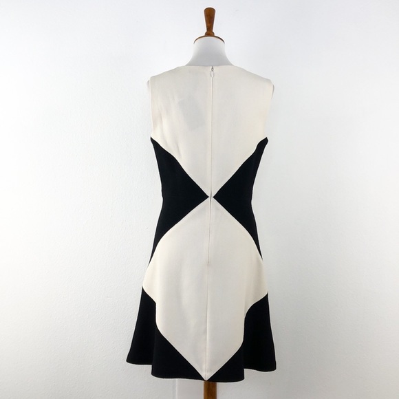 Raoul Black Ivory Wool Marcelle Flounce Dress - Picture 5 of 9